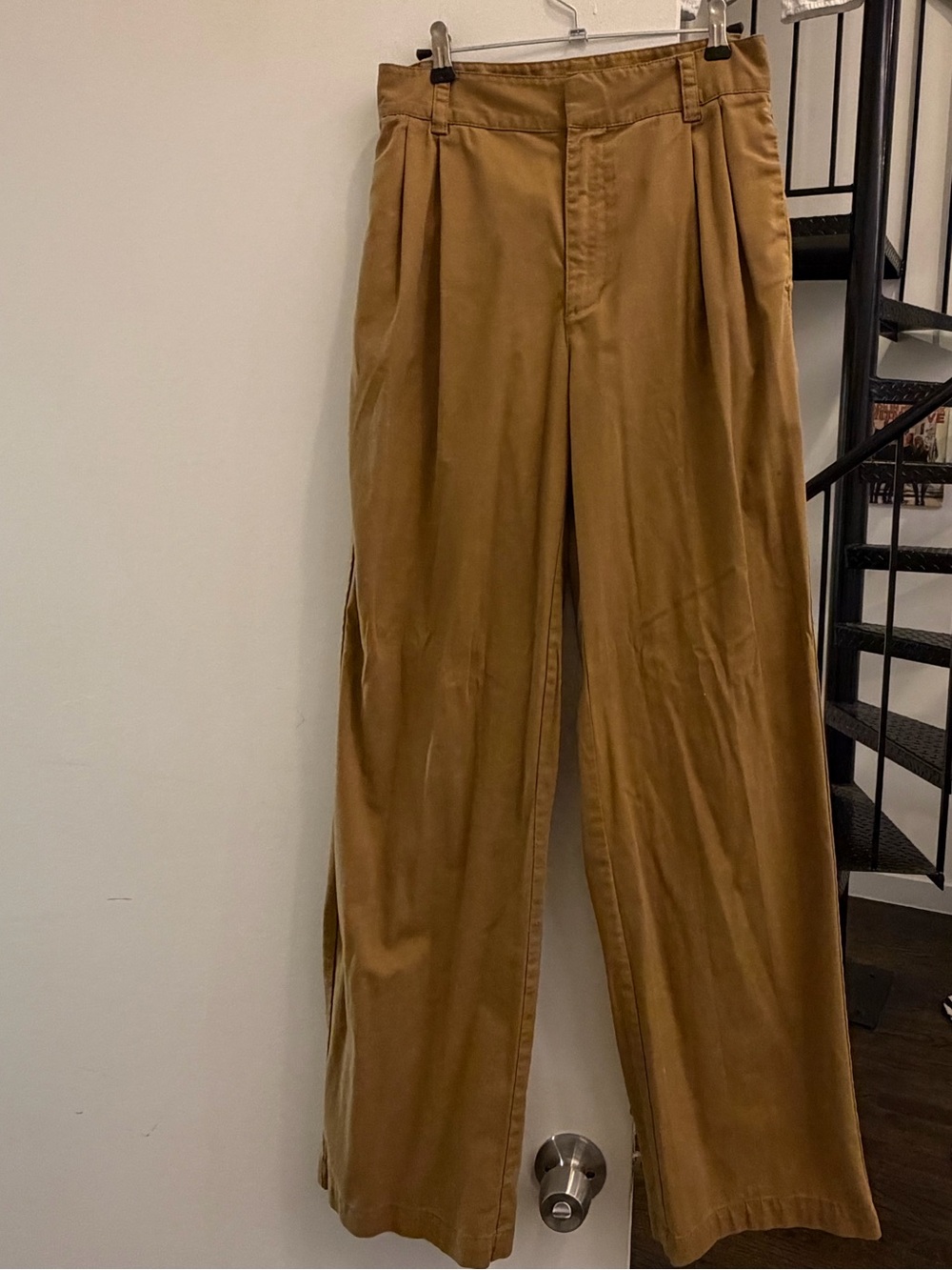 Aritzia Wide-Leg Pants in Camel Brown